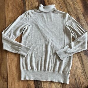 H&M Merino Wool blend turtleneck sweater womens S small tan beige